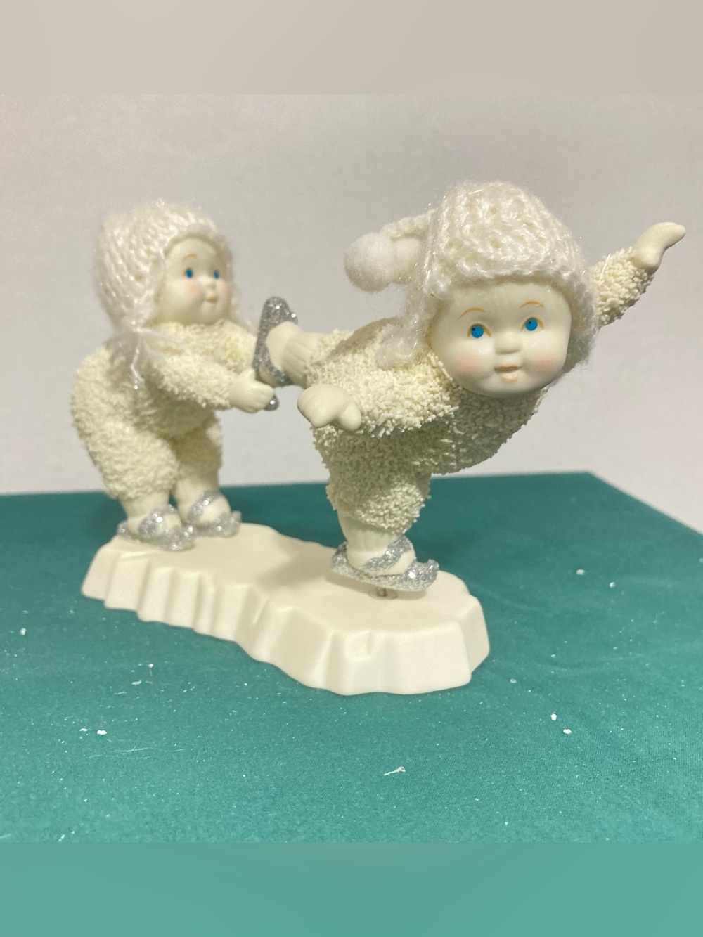 Department 56 2 piece Snow Dream “Along For The Ride” Porcelain Figurine.